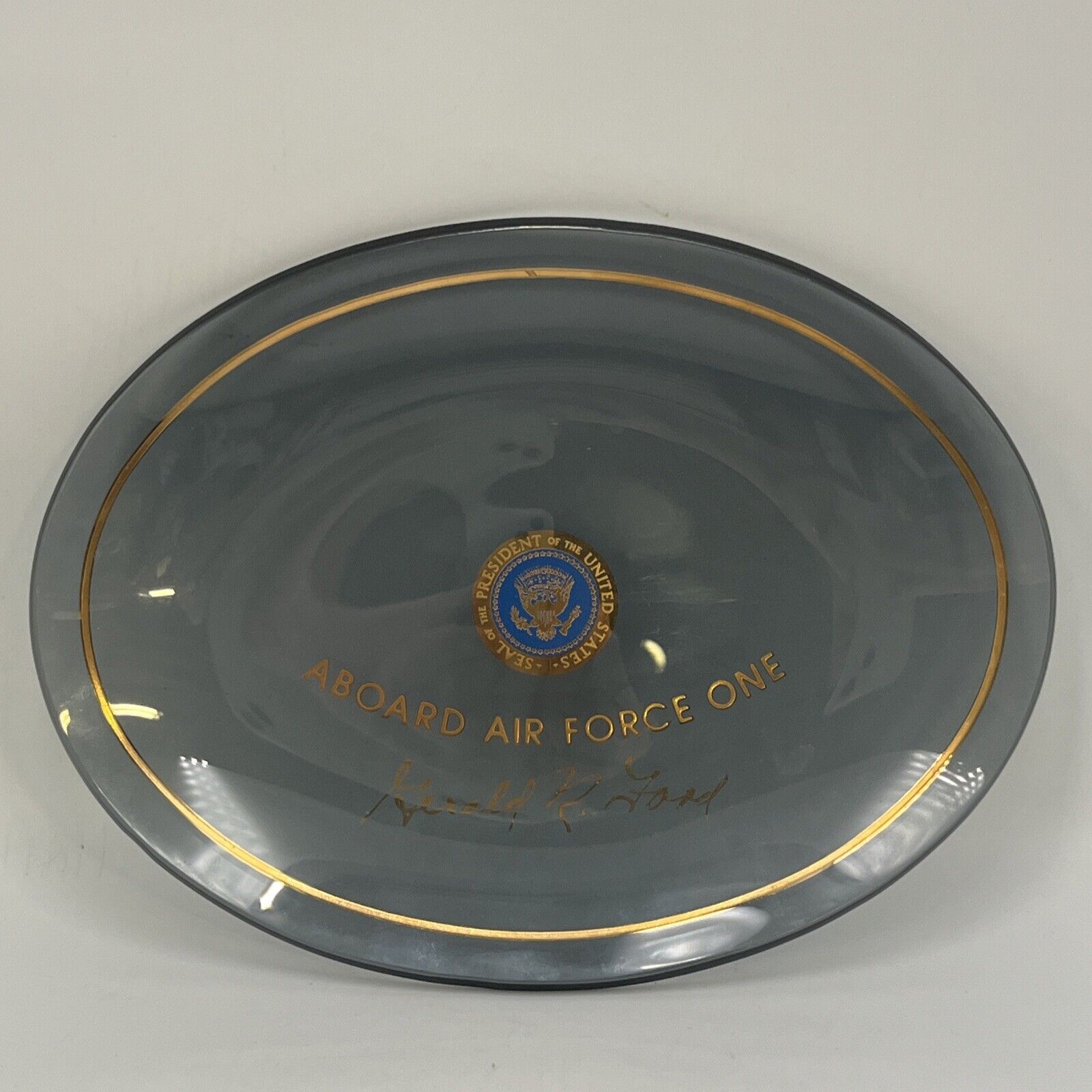GERALD R FORD ABOARD AIR FORCE ONE SUPER RARE - HOUZE GLASS