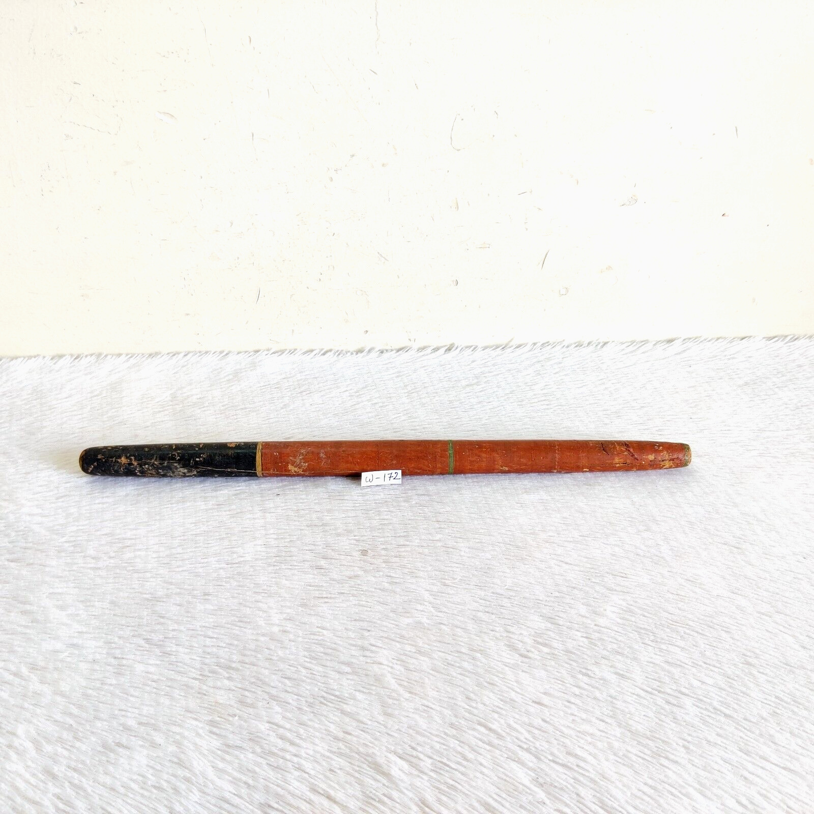 1930s Vintage Handmade Lacquered Wooden Stick Old Decorative Collectible W172