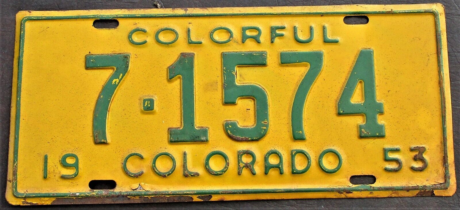 1953 COLORADO License Plate #1574 - Boulder County (7)