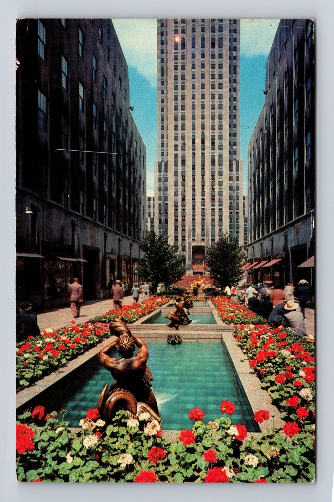 New York City NY, Rockefeller Center, Antique, Vintage c1967 Souvenir Postcard