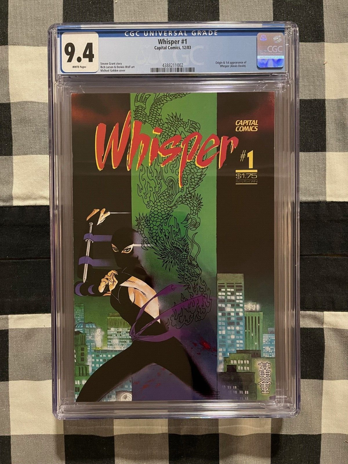 Whisper #1 Capital Comics CGC 9.4 WHITE Pages 1983 Key 1st Appearance of Whisper