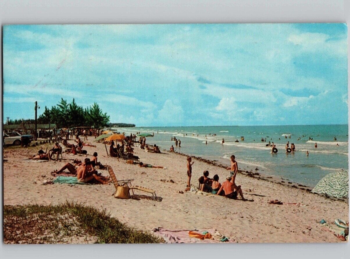 c1969 Lions Club Park Beach Fort Pierce Florida FL Postcard