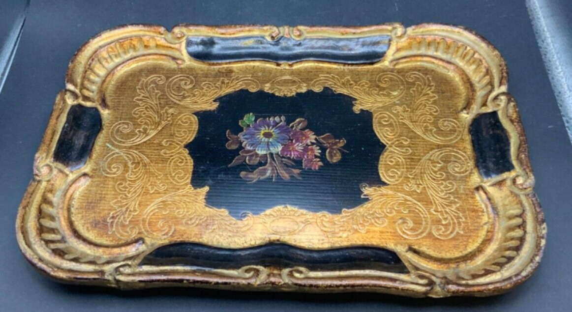 Vintage Made in Italy Firenze Hand Crafted  Mita Tray  6x9”