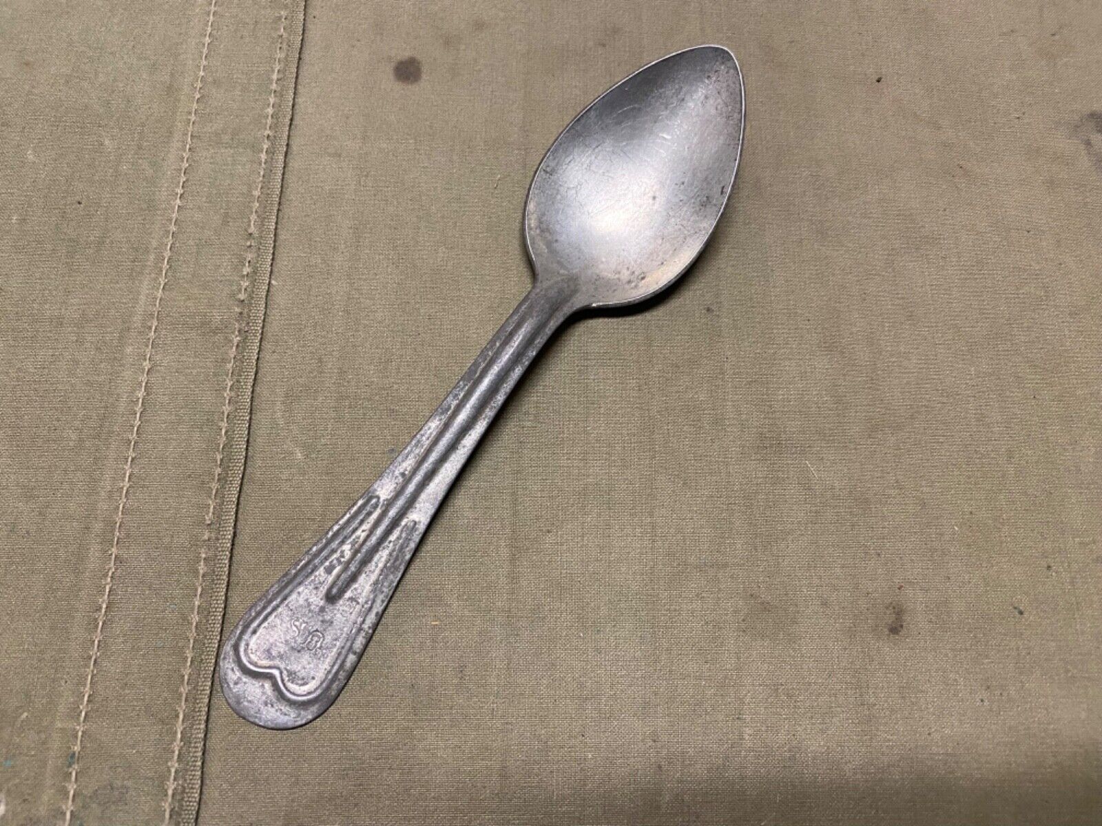 ORIGINAL WWI WWII US ARMY M1910 MESS KIT SPOON UTENSIL-DATED 1918