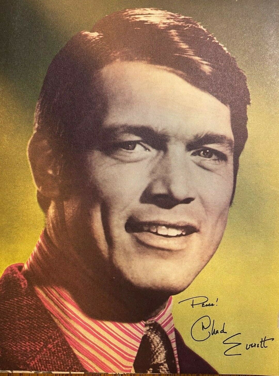 1971 Vintage Magazine Illustration Actor Chad Everett