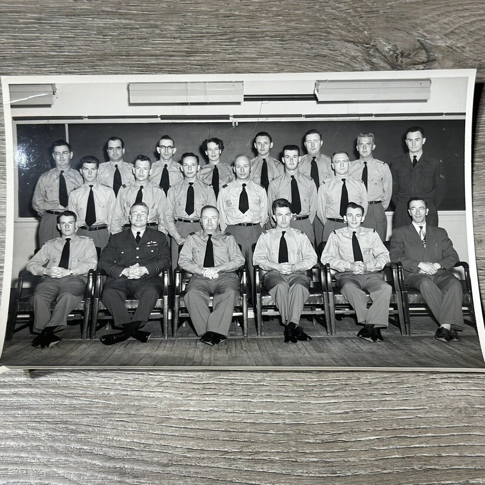 WW2 RCAF No 28. Elementary Flight Training School Group Photo Signed 5x7 Alberta