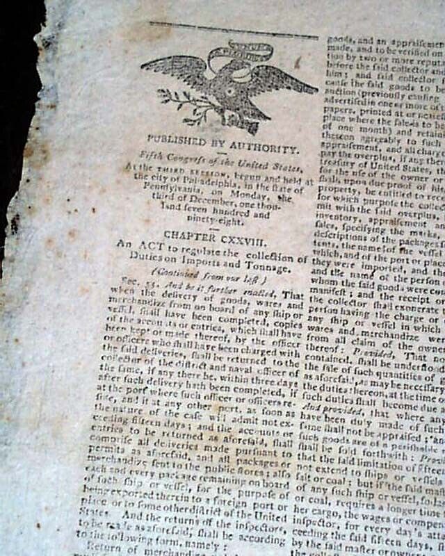 3 Original 18th Century Hartford County CT Connecticut 1799 old Newspapers