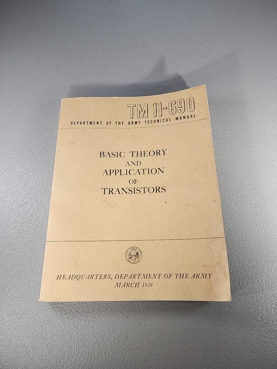 TM 11-690 Basic Theory And Application of Transistors Dept. of the Army 1959