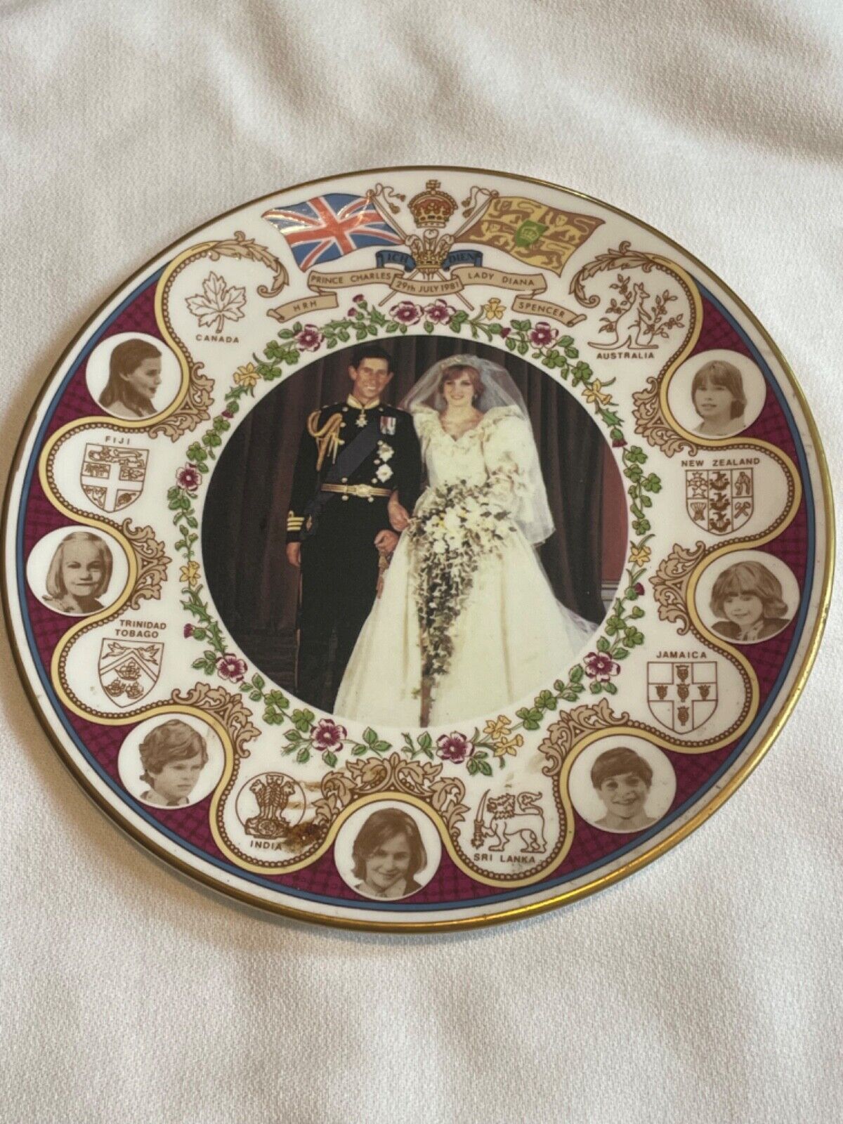 Lady Diana Prince Charles Commemorative Wedding Plate