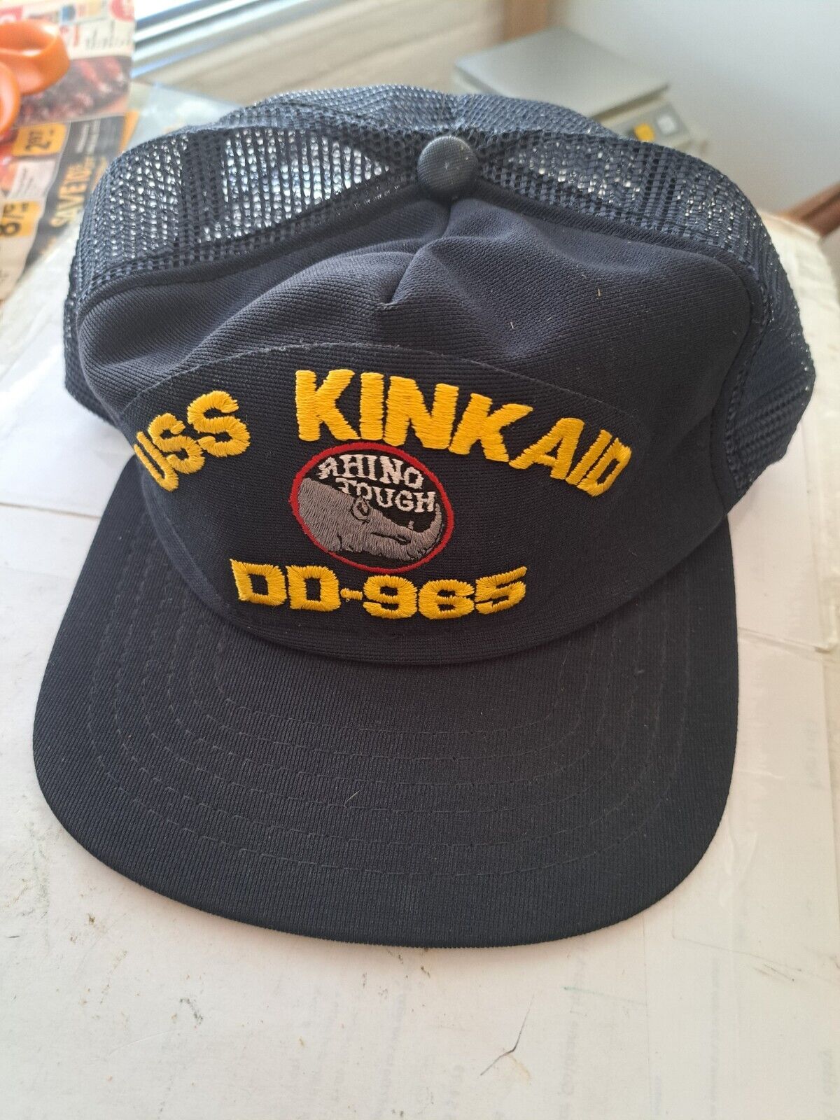 USS KINKAID HAT. (BASEBALLSTYLE)