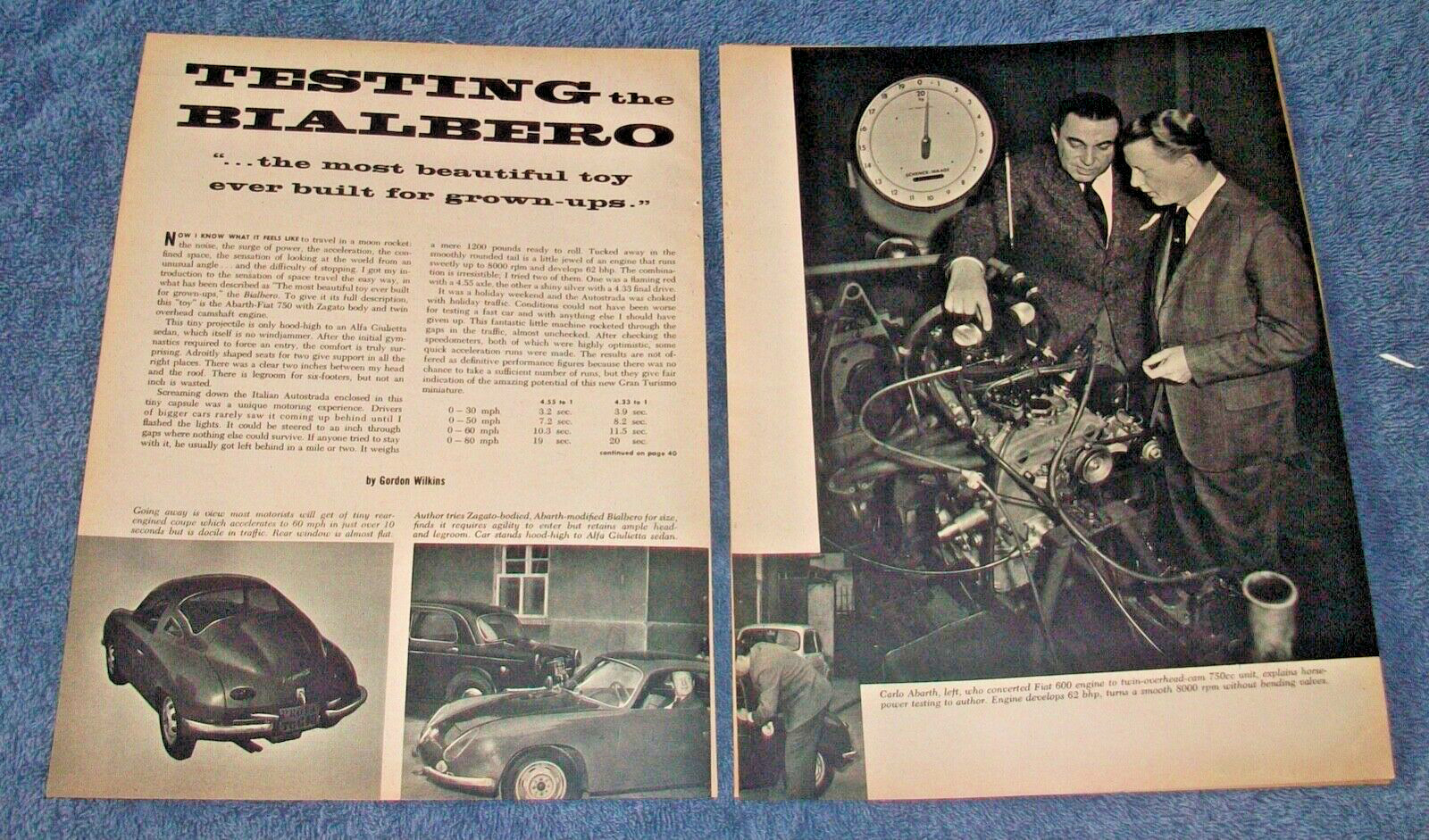 1959 Abarth-Fiat 750 Vintage Engine Info Article \