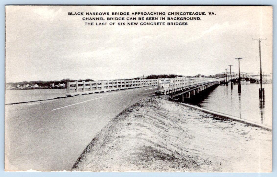 1930\'s CHINCOTEAGUE ISLAND VA BLACK NARROWS & CHANNEL BRIDGES ARTVUE POSTCARD
