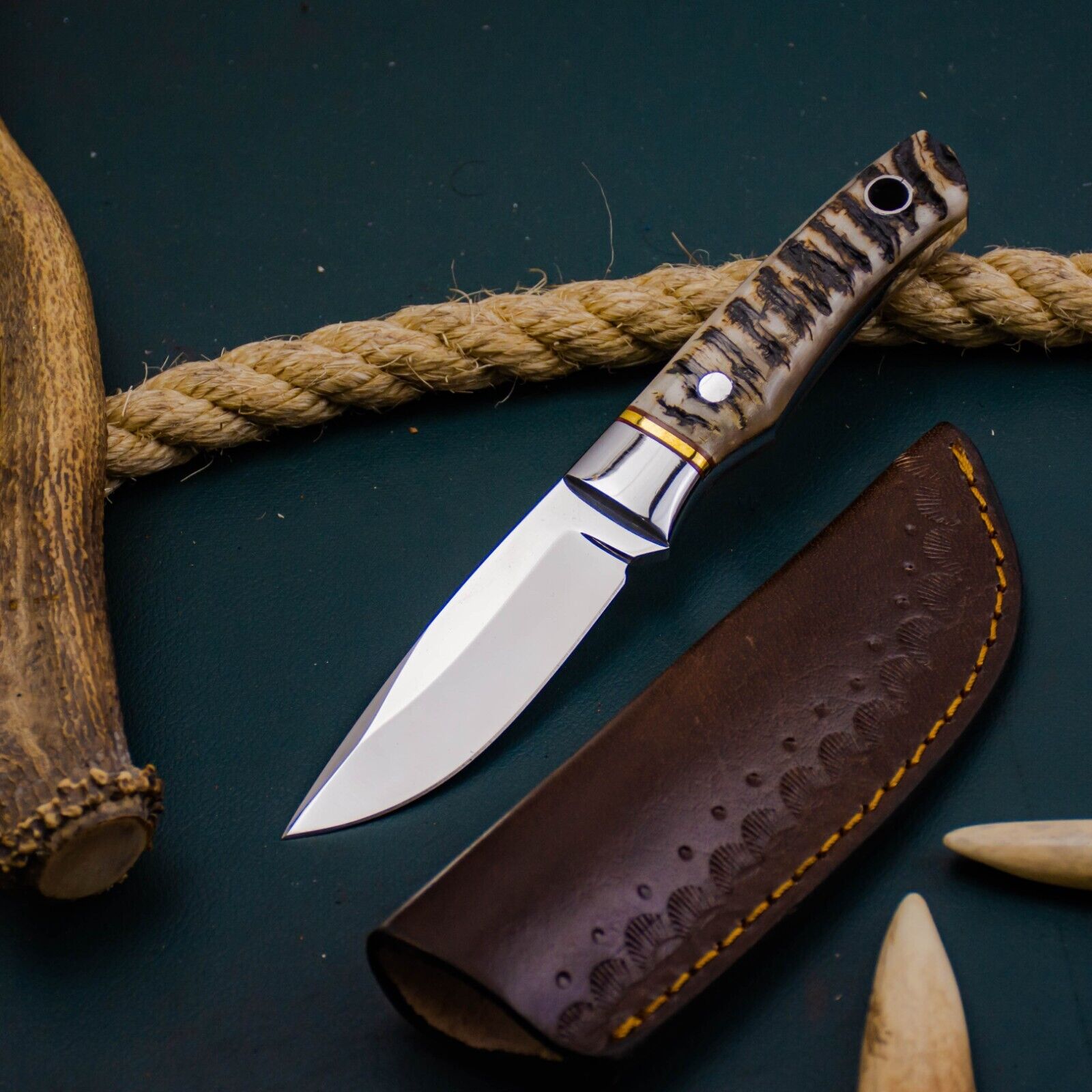 WILD BLADES CUSTOM HANDMADE HUNTING KNIFE COMBAT TACTICAL FIXED BLADE SKINNING
