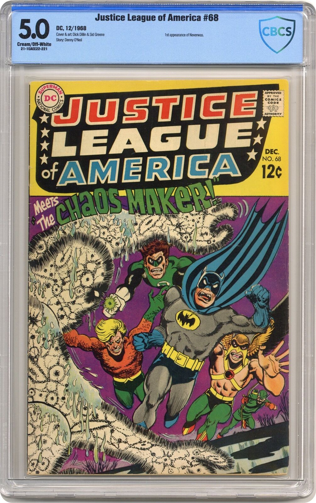 Justice League of America #68 CBCS 5.0 1968 21-1EAEE22-221
