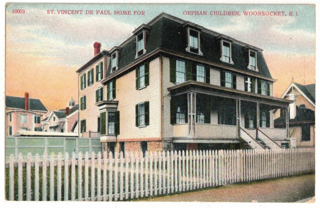 c1910 Postcard: St. Vincent de Paul Home for Orphan Children - Woonsocket, RI
