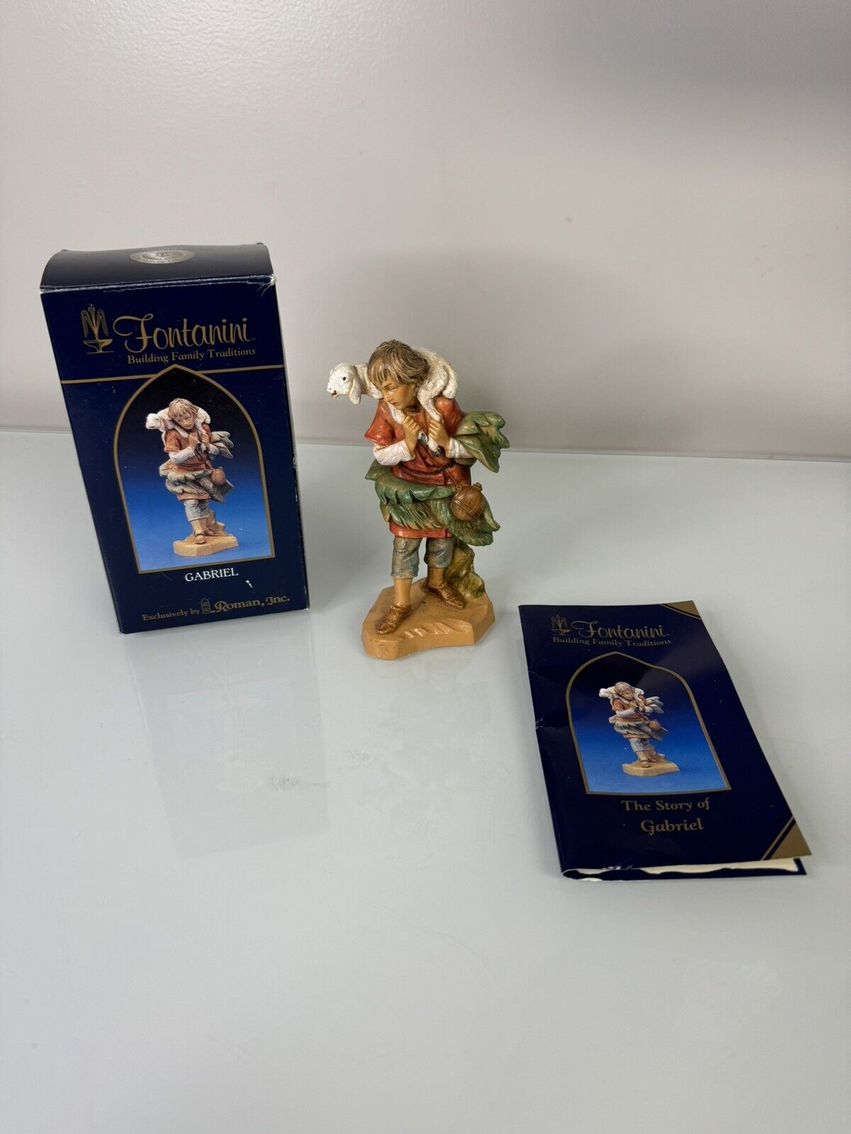 Fontanini Nativity Collection Gabriel With Box And Card 2003 Roman