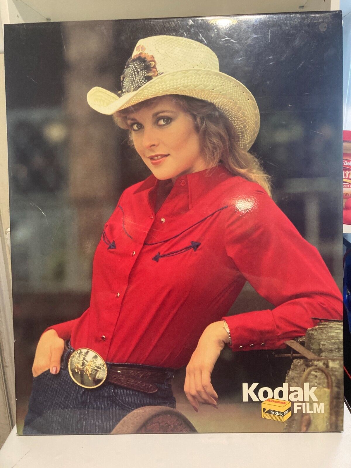 Vintage Kodak Film Camera Store Display Advertising Stand Rodeo Cowgirl 20\