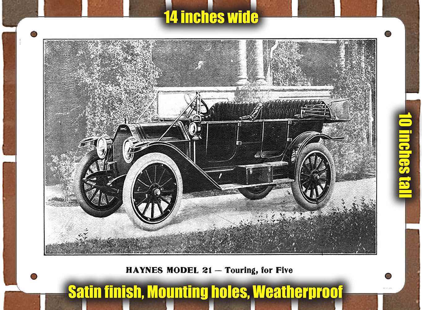 Metal Sign - 1912 Haynes Model 21 Touring car - 10x14 inches