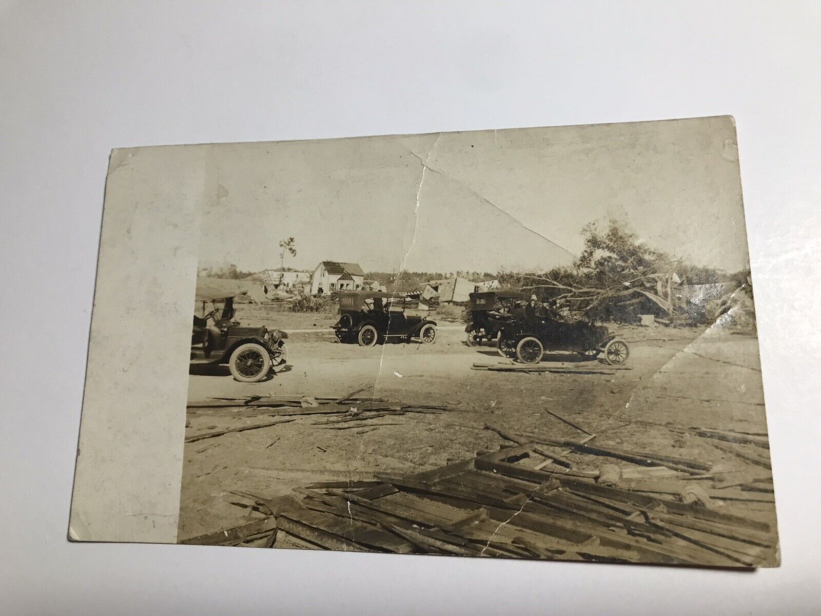Vintage 1918 Apopka Florida  Hit By Tornado RPPC Postcard