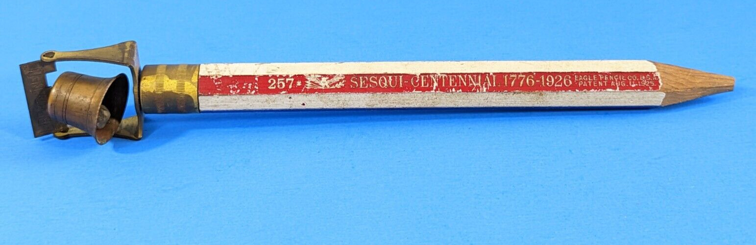 1926 Sesqui Centennial Exposition Souvenir Liberty Bell Pencil w Clapper Haunted