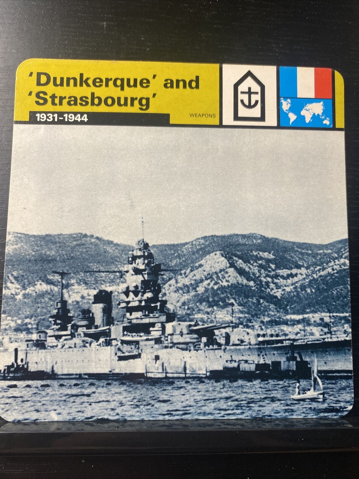 1977 edito-service WW2 france fact card dunkerque and strasbourg 