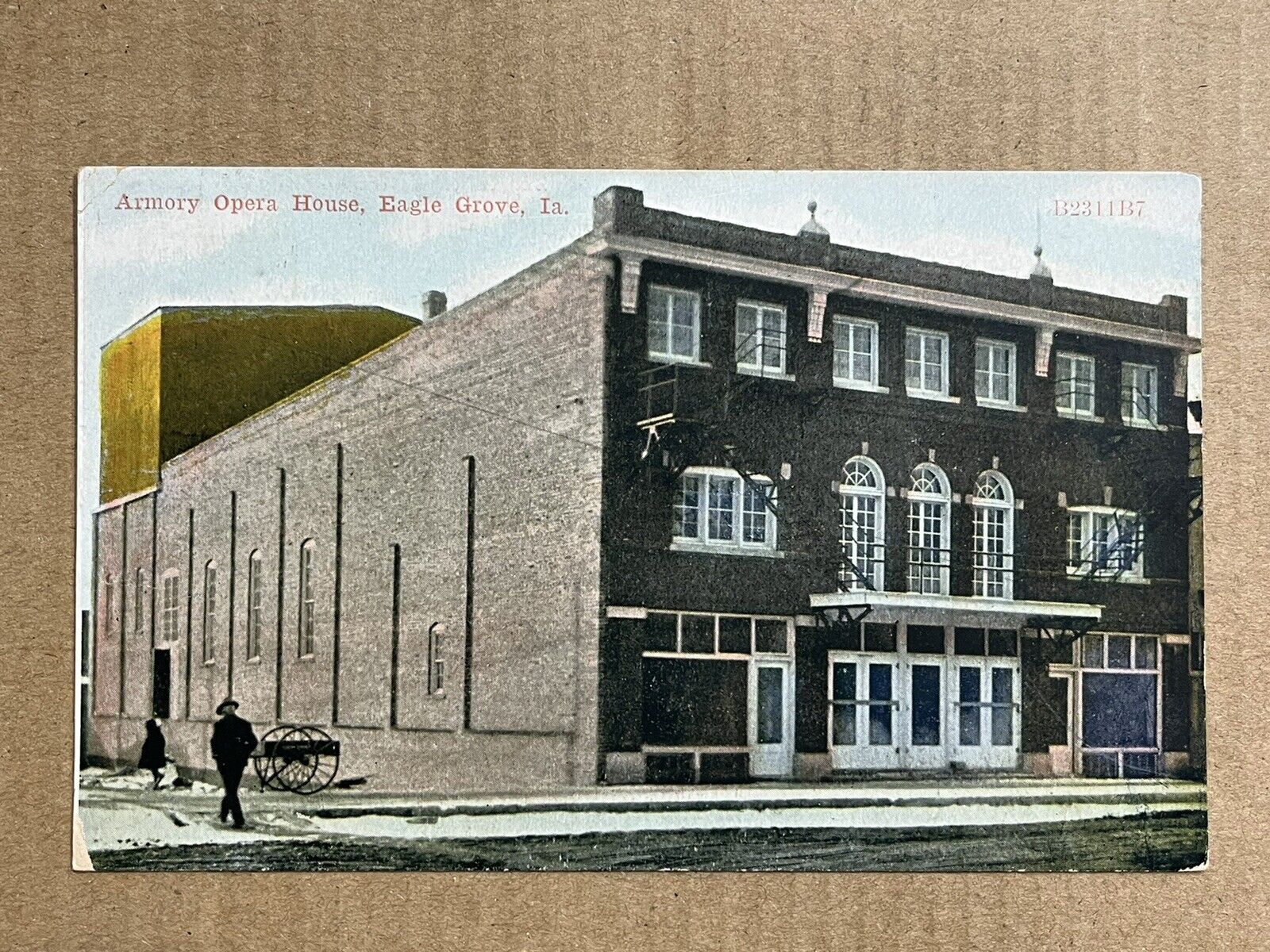 Postcard Eagle Grove Iowa Armory Opera House Vintage IA PC