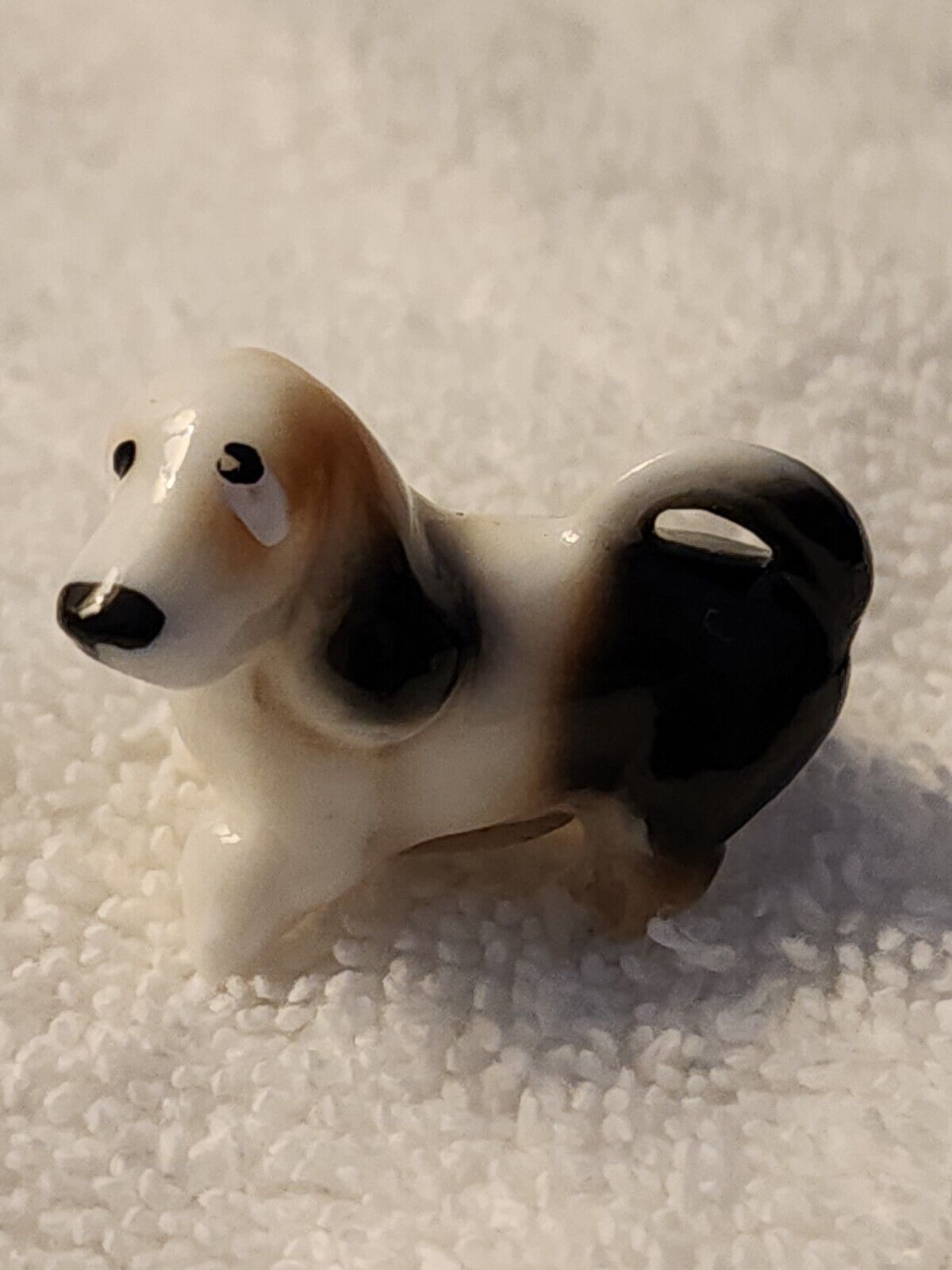 Vintage Bone China Basset Bassett Hound Dog ANIMAL FIGURINE 