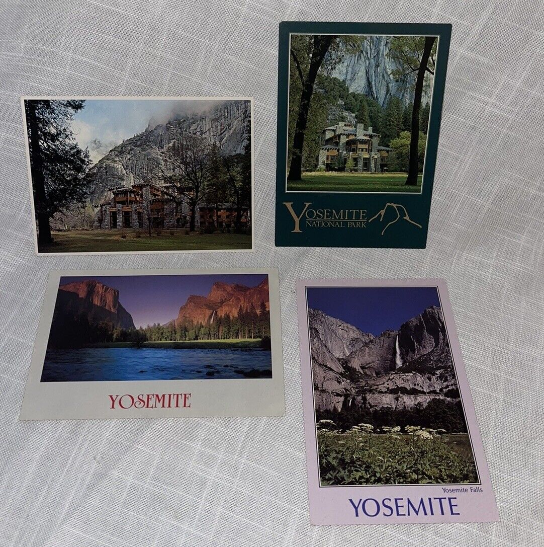 VTG Yosemite National Park Postcards The Ahwahnee Hotel Yosemite Falls Lot Of 4