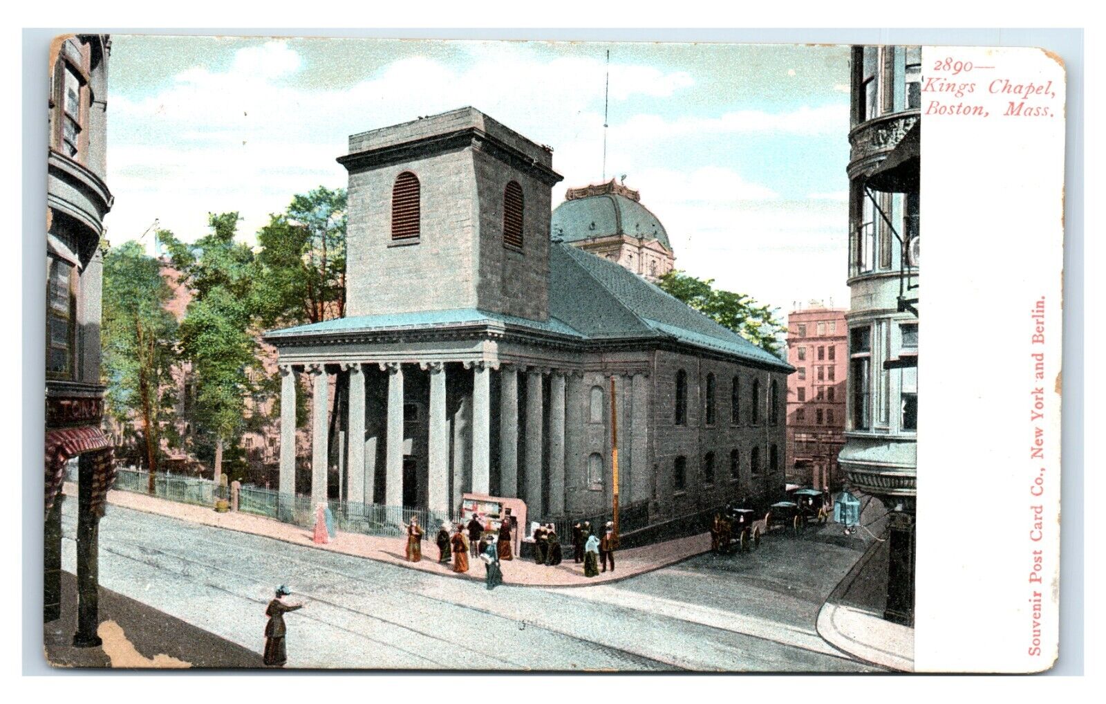 Postcard Kings Chapel, Boston, Mass udb T94