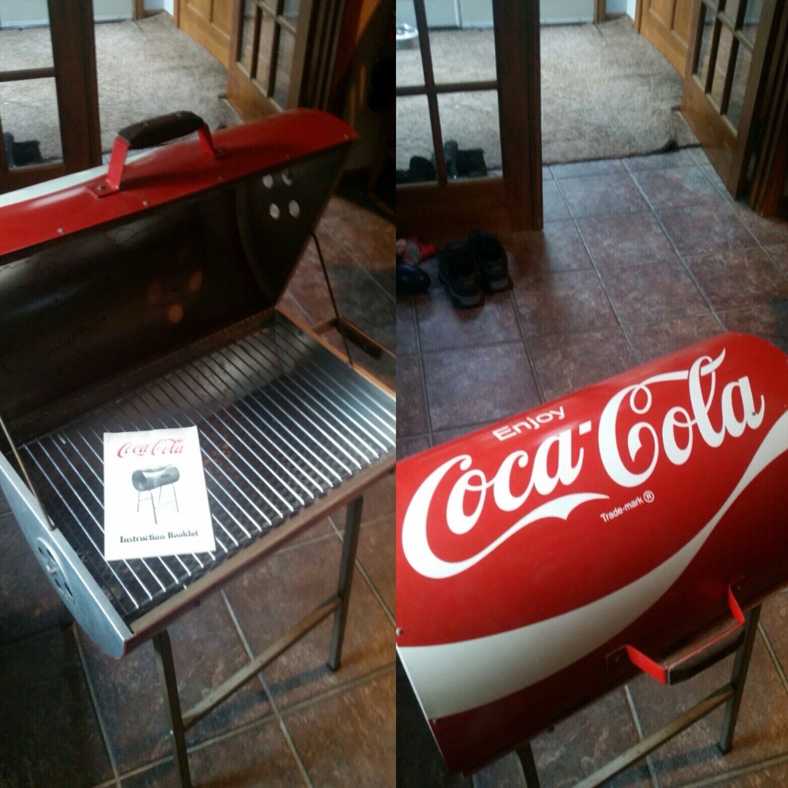 RARE Vintage Coca-Cola BBQ Barbecue Grill with Legs FULL SIZE