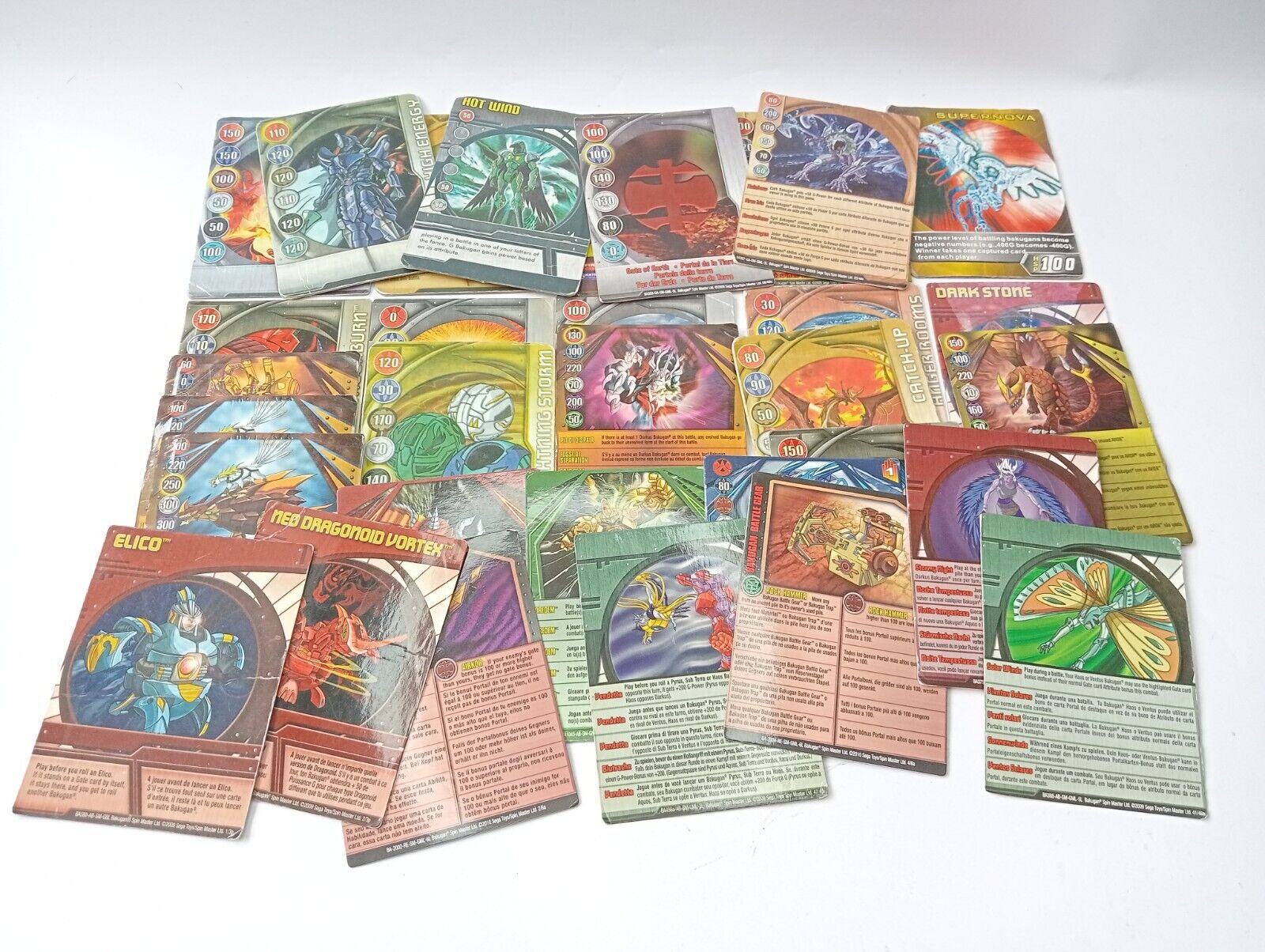 Bakugan Battle Brawlers Strategy Game Cards lot of 32 Collectible Children Cards