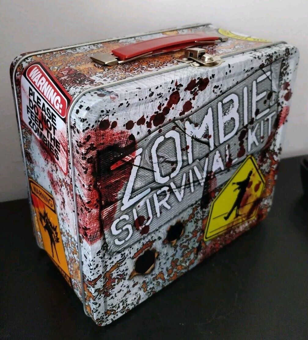 ZOMBIE SURVIVAL KIT Metal LUNCHBOX, New by Buy Design Studios