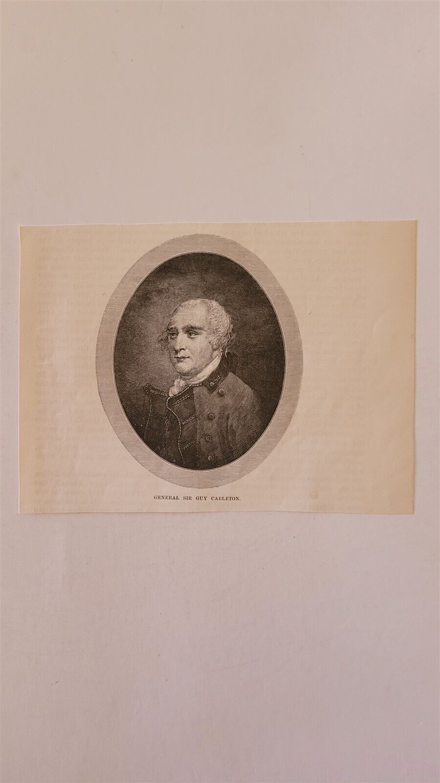 General Sir Guy Carleton 1884 HW Sketch Print