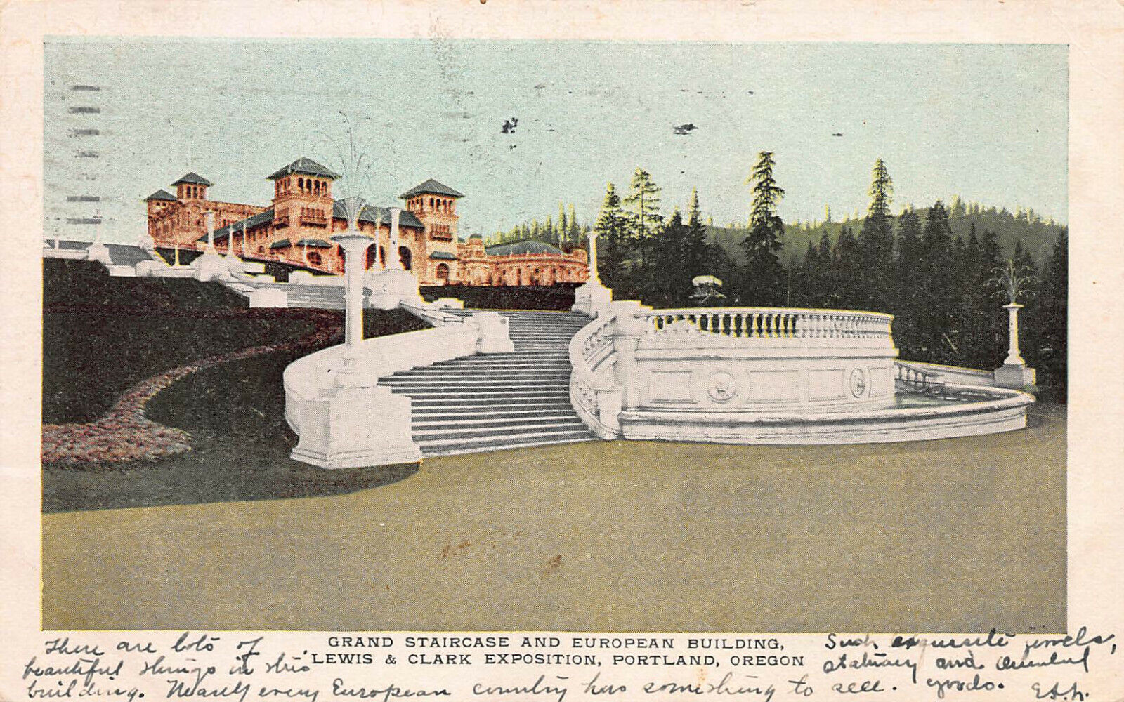 Grand Staircase & European Bldg. Lewis & Clark Expo, Portland, OR, Used in 1905