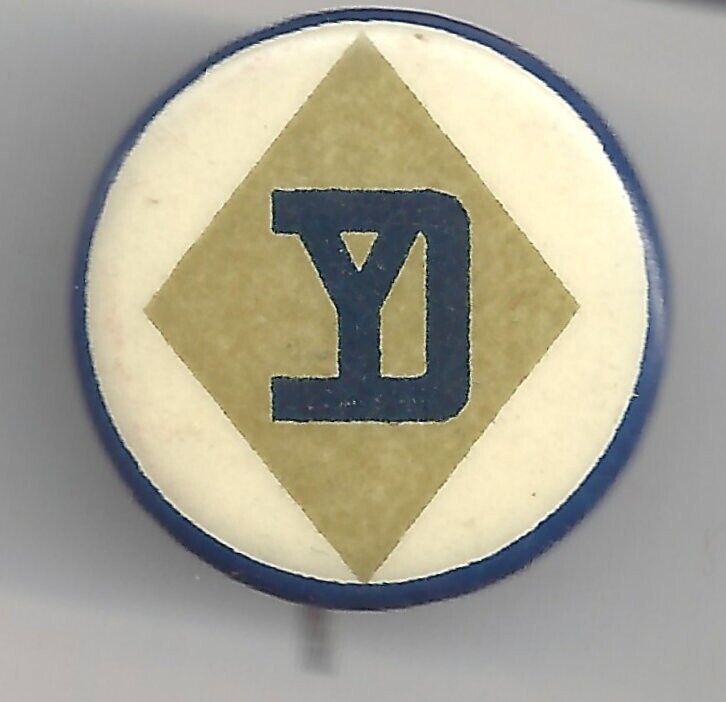 WWI YD Yankee Division Pin 26th Infantry Division pin w Backpaper WELCOME HOME