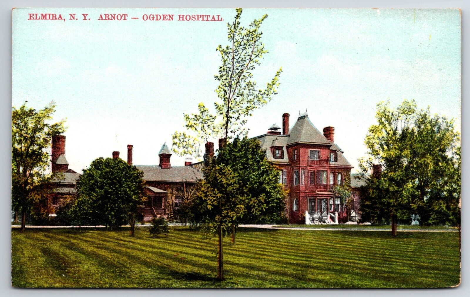 Ogden Hospital Elmira New York NY Arnot c1911 Vtg C.S. Woolworth & Co Postcard