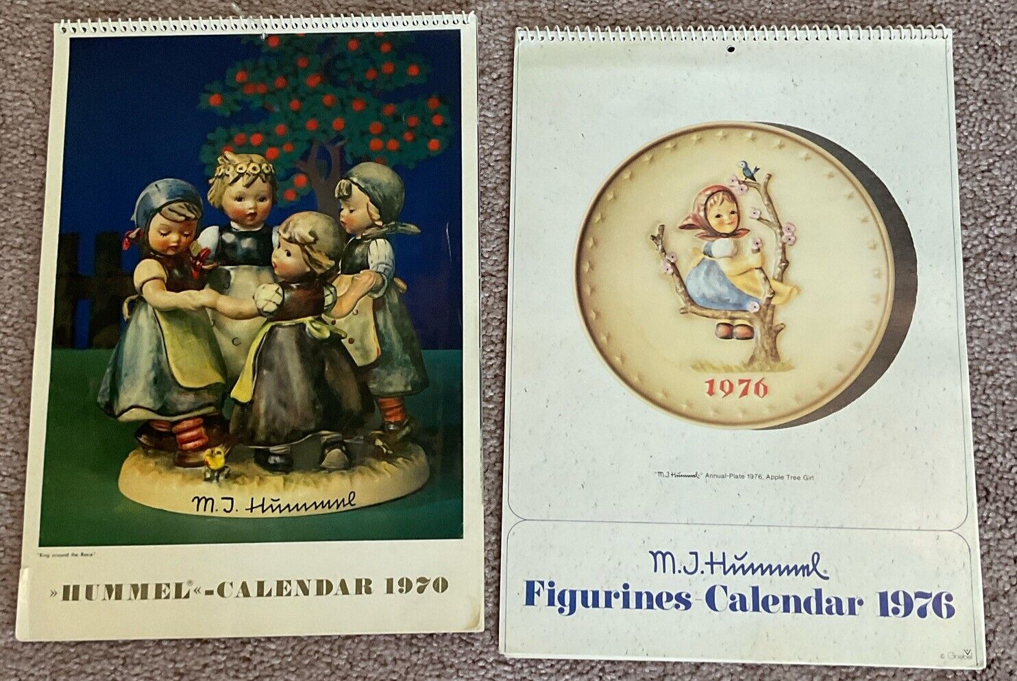 Hummel Assorted Calendars, Collectors Log, Hummel Catalog, 1960’s Price Lists