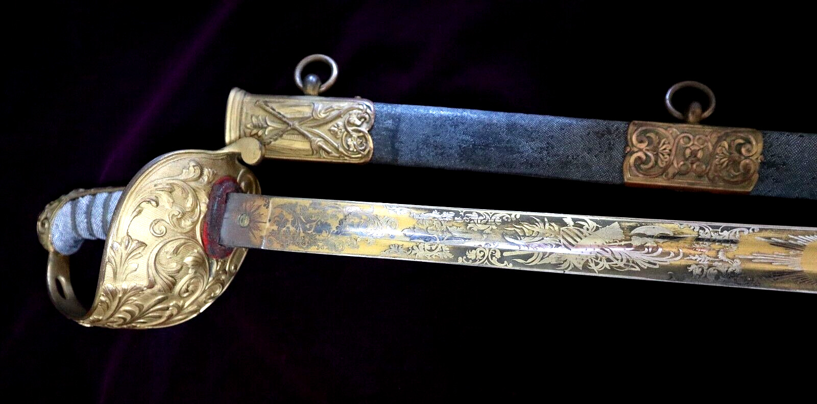 CIVIL WAR TIFFANY STYLE HIGH GRADE PUBLISHED OFFICER SWORD HOFFMAN COLLECTION
