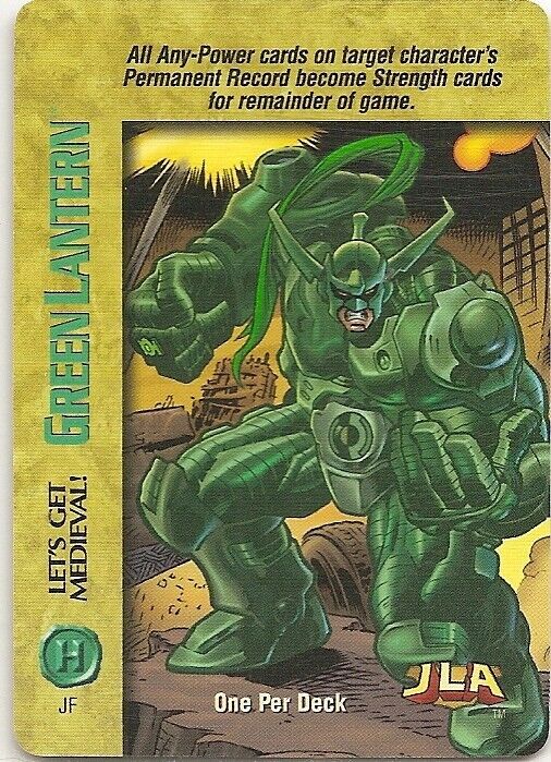 Marvel OVERPOWER JLA Green Lantern Let\'s Get Medieval OPD Very Rare special
