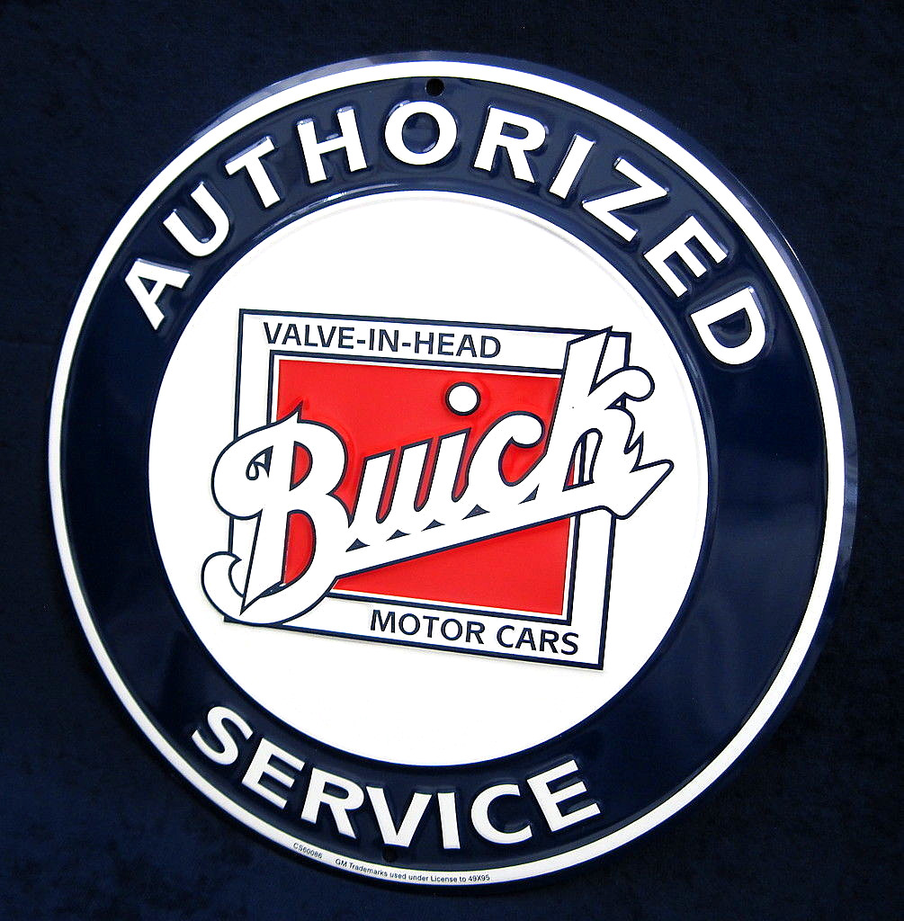 BUICK SERVICE -*US MADE*- Embossed Metal Sign - Garage Shop  Man Cave Wall Décor
