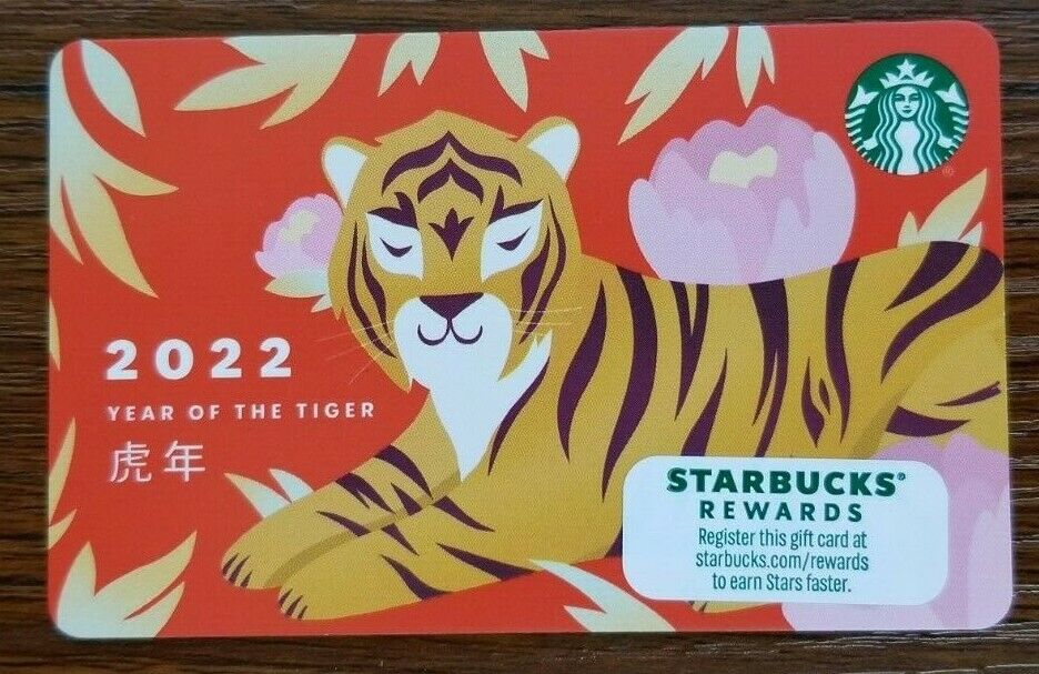 Starbucks Card CA 2022  Year of the Tiger BC 6201