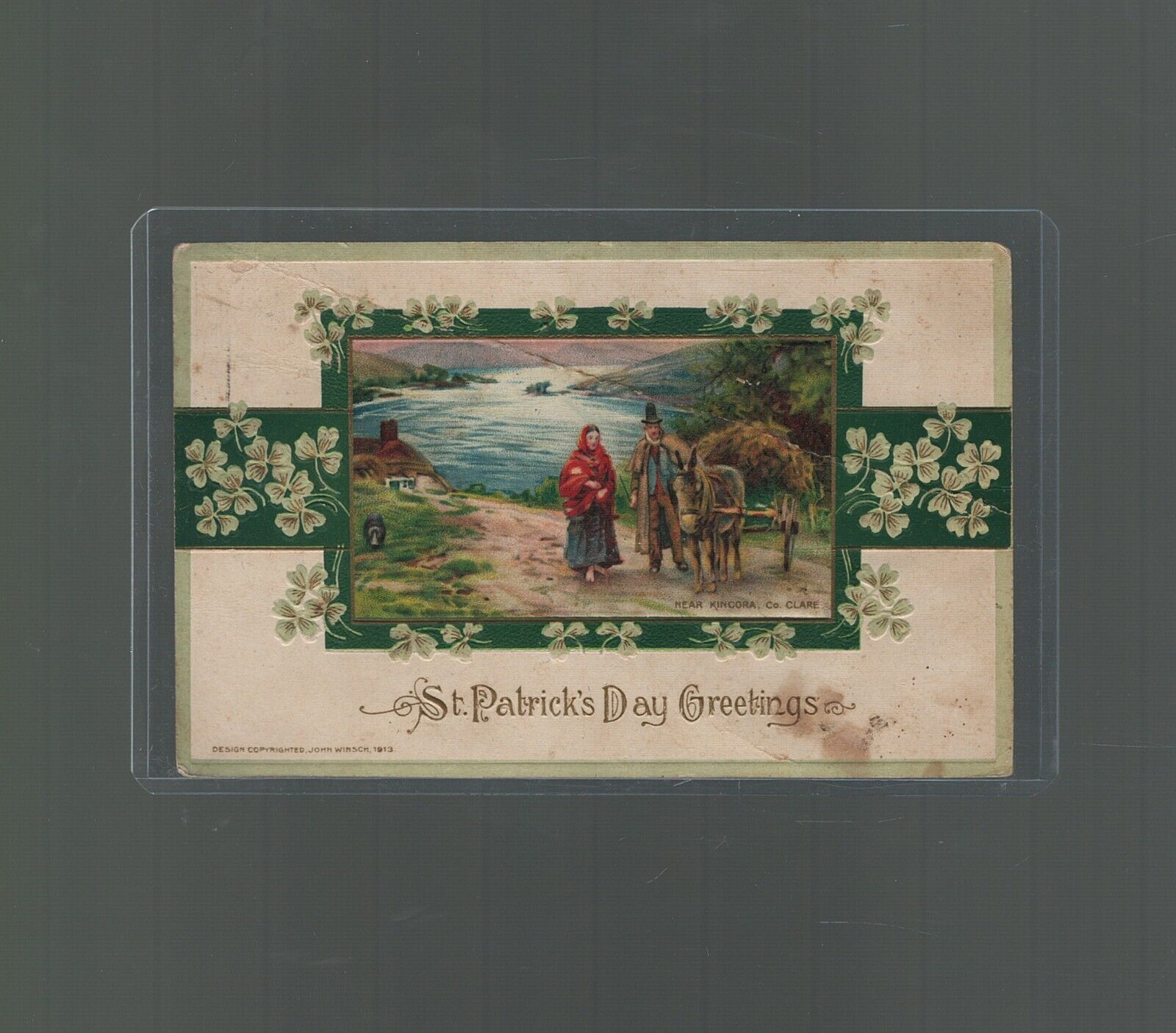 Postcard St Patricks Day Baltimore to Kent Island Maryland 1916 John Winsch Card