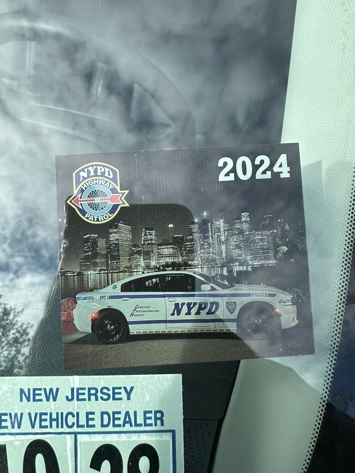 NYPD 2024 Highway Patrol Windshield Decal Dodge Charger