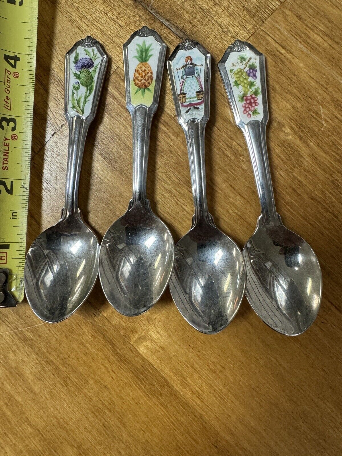 1985 Different Countries Spoons 4 Lot