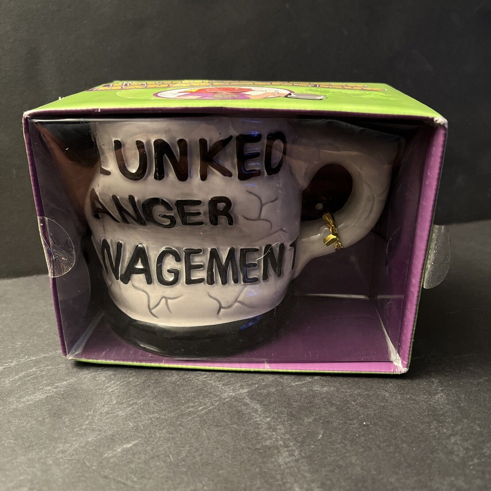 I Flunked Anger Management Crushed Crumpled Coffee Mug 12oz Ceramic Novelty