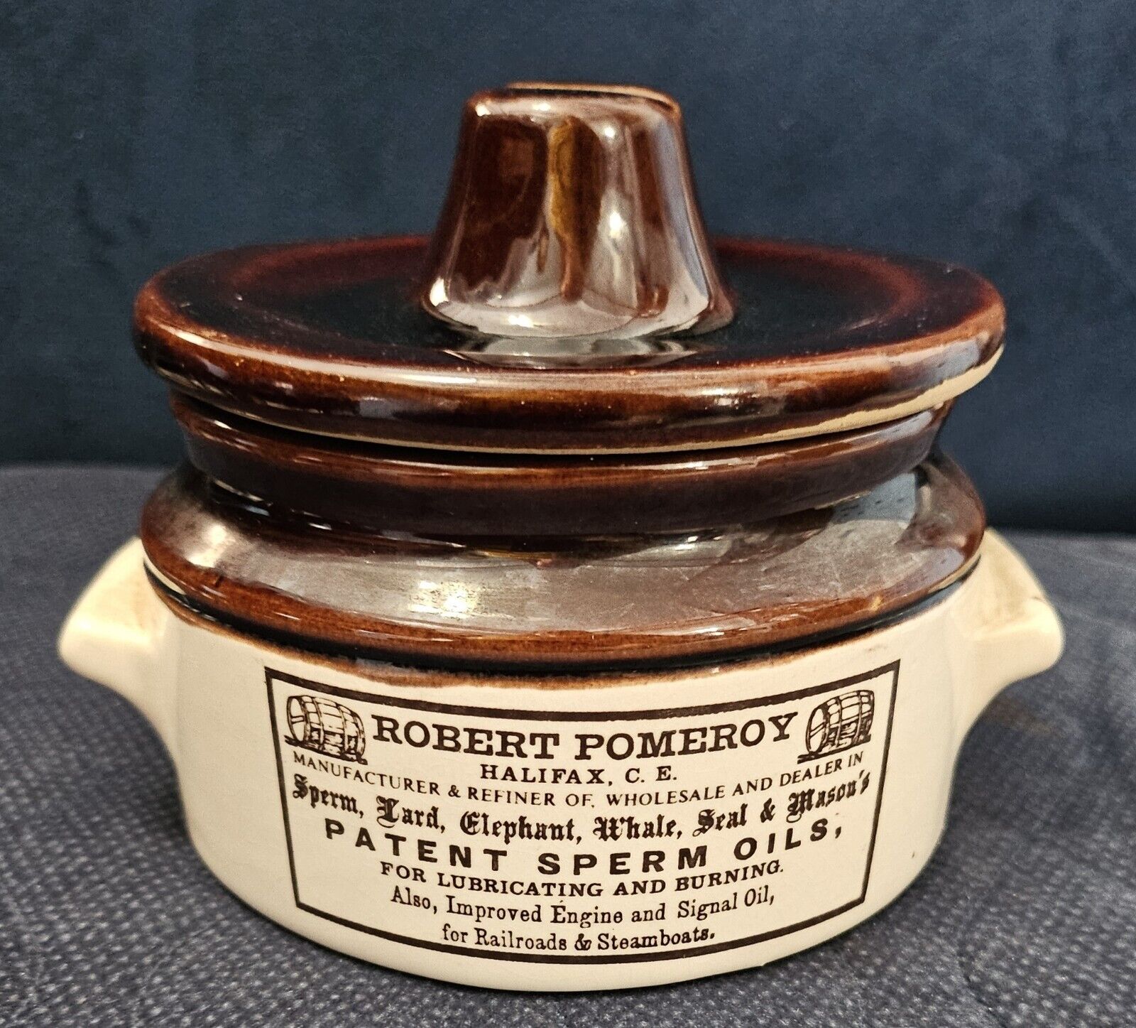 Vintage Abenakis Handcrafted Canada Lidded Jar Robert Pomeroy