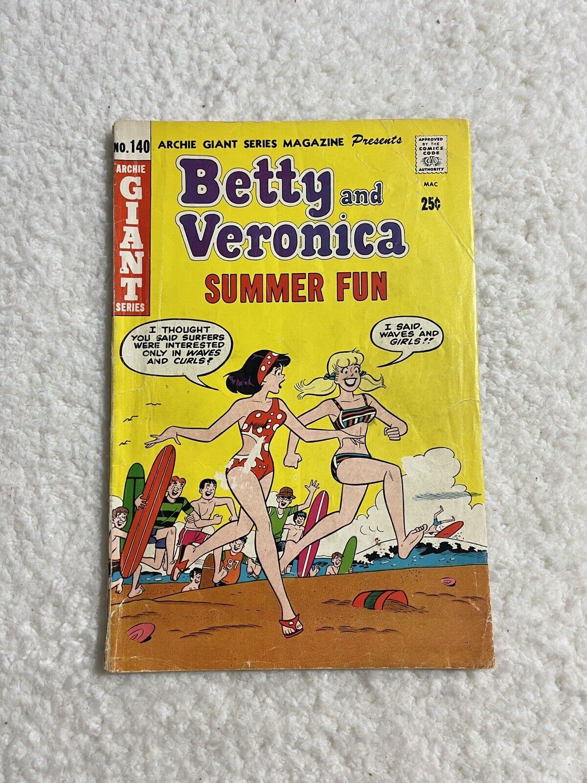 Archie Giant #140 comics 1966 Betty & Veronica Summer Fun-bikini Silver Age