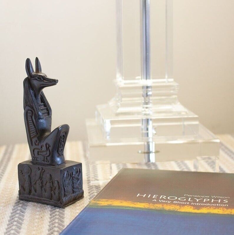 Ancient Egyptian Anubis Statue Egyptian God Collectible Handmade  Made in Egypt