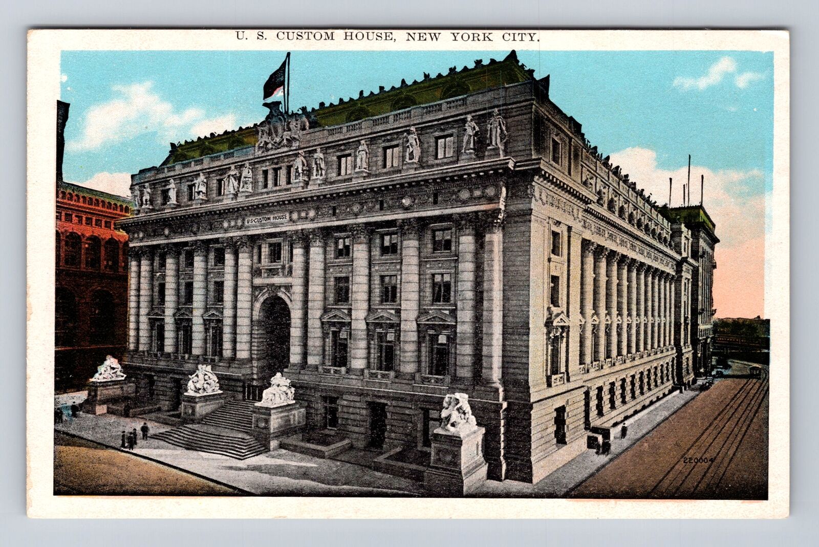 New York City NY-United States Custom House, Antique, Vintage Souvenir Postcard