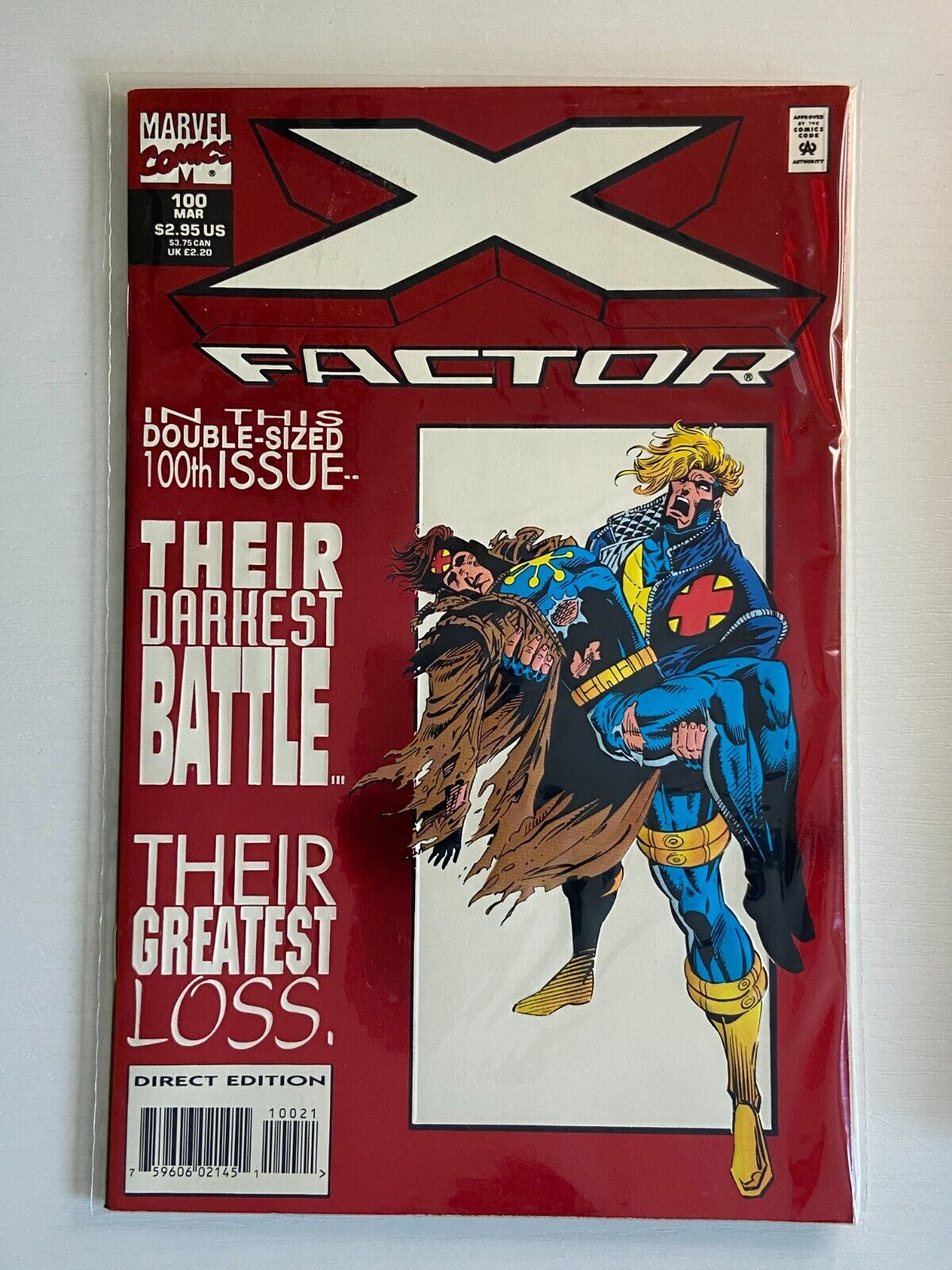 X-Factor #100 - Direct Edition, NM 100th anniversary issue, Red Foil cover